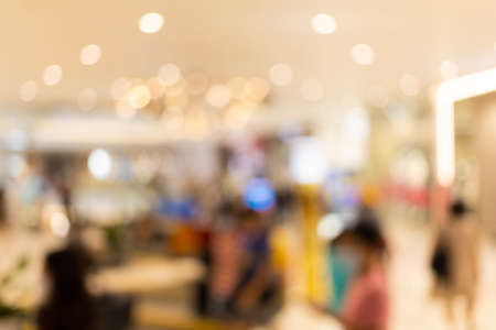Blurred images in department stores after less crowded coronavirus