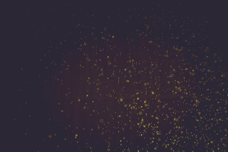 Abstract gold bokeh with black backgroundの写真素材