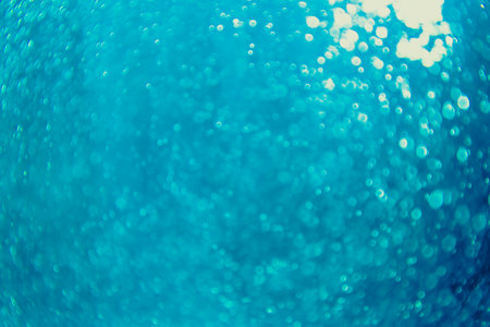 Abstract blue bokeh luxury with black backgroundの写真素材