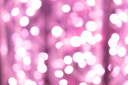 Abstract pink bokeh from light with black background for backdrop valentine'dayの写真素材