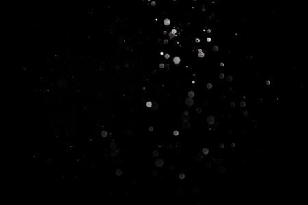 Blur bokeh luxury of light on black backgroundの写真素材