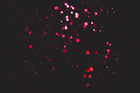 Abstract pink bokeh luxury with black backgroundの写真素材