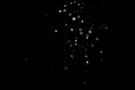 Blur bokeh luxury of light on black backgroundの写真素材