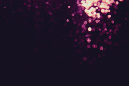 Abstract pink bokeh luxury with black backgroundの写真素材