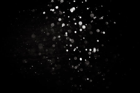 Blur bokeh of light on black backgroundの写真素材