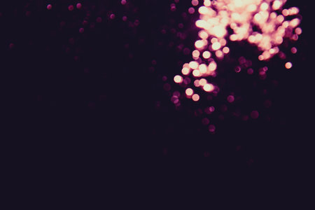 Abstract pink bokeh luxury with black backgroundの写真素材