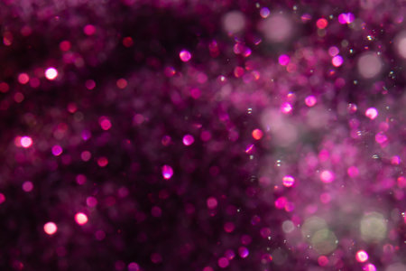 Fantasy abstract blur purple bokeh of lights colorful sparkle use for backgroundの写真素材
