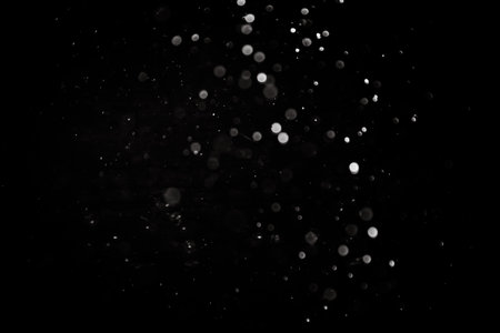 Blur bokeh of light on black backgroundの写真素材
