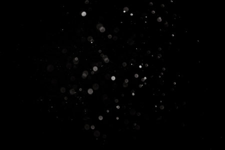 Blur bokeh luxury of light on black backgroundの写真素材