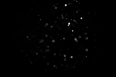 Blur bokeh luxury of light on black backgroundの写真素材