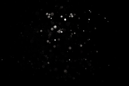 Blur bokeh luxury of light on black backgroundの写真素材