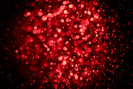 Blurred photo with red dots visible glittering, shining brightly look and feel luxurious Suitable for use as a wallpaperの写真素材