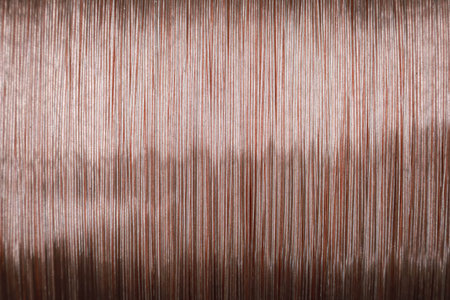 Close up of Copper wire rod Rolled pure copper wire Prepare to be made into electrical wire high quality use for backgroundの写真素材