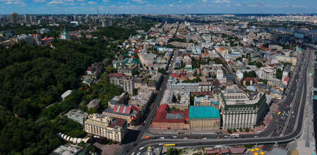 aerial panorama of Kyivの写真素材