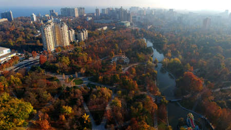 aerial photo of park Shevchenko in Odessaの写真素材