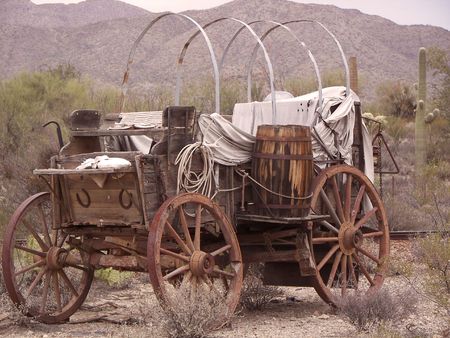 Wild west stagecoachの写真素材