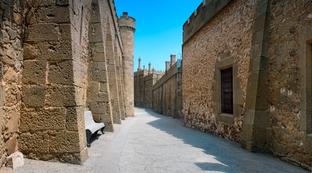 The streets of the ancient castleの写真素材