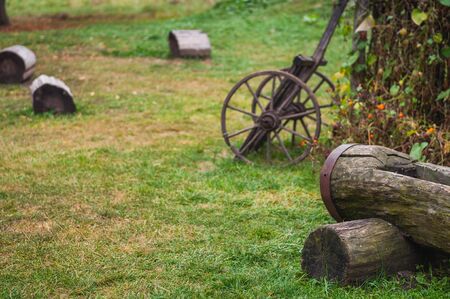 garden tools in the yard