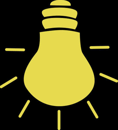 yellow bulb with paint vectorのイラスト素材