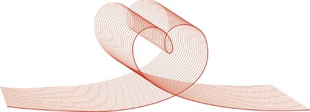 LOVE LINES red on white - illustrated graphics のイラスト素材