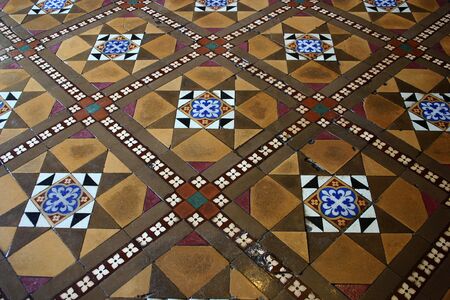 old vintage floor mosaic patternの写真素材