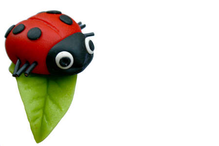 ladybird paper clay craftの写真素材
