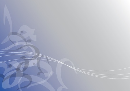 abstract jawi curves on blue (vector) - illustrated backgroundのイラスト素材