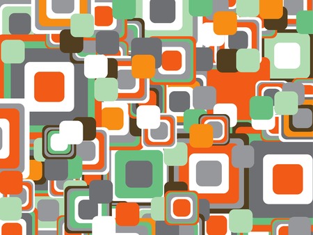 retro power orange squaresのイラスト素材