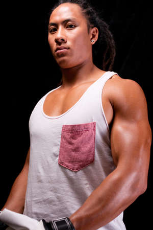 Portrait of attractive young man.の写真素材