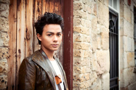Portrait of attractive young man.の写真素材