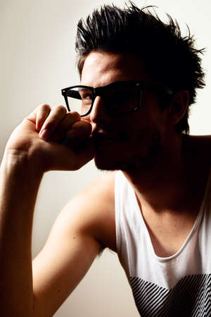 Portrait of attractive young man.の写真素材