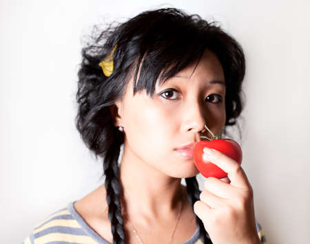 Close up shoot, Asian young womanの写真素材