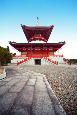 Japan Tokyo Buddhism temple shoot in winter.の写真素材