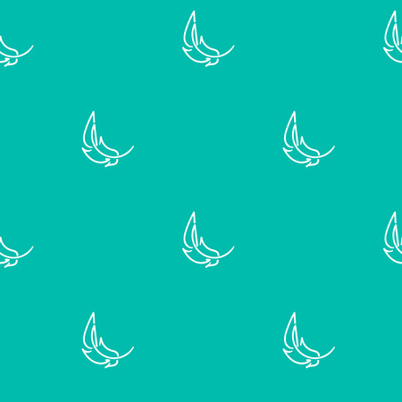 Silhouette feather seamless vector patternのイラスト素材