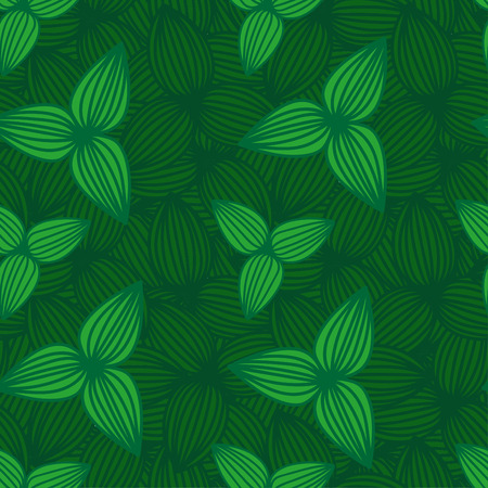 Simple floral seamless vector pattern. Leaves backgroundのイラスト素材