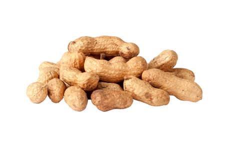 peanuts on the white background