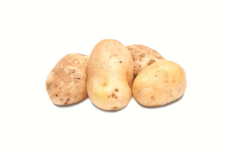 New potato isolated on white background close upの写真素材