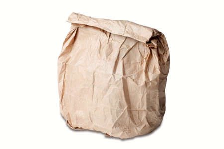Lunch bag isolated on white backgroundの写真素材