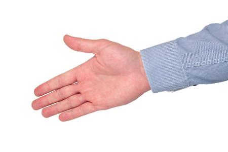 Hand a man person who is willing to make a dealの写真素材
