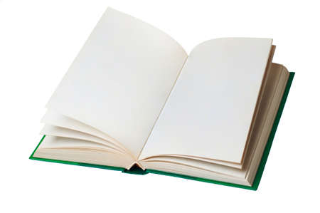 Open book isolated on white backgroundの写真素材