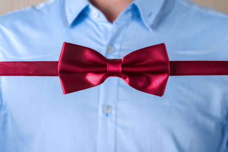 Red bow tieの写真素材