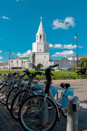 KAZAN, RUSSIA - AUGUST 20, 2015: Spasskaya tower of the Kazan Kremlinのeditorial素材