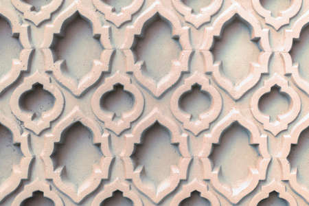 Decorative pattern carved out of stoneの写真素材