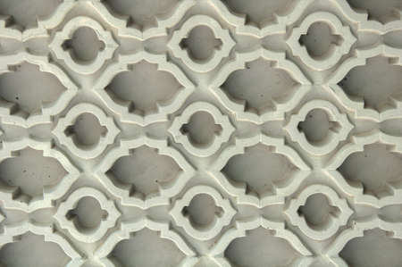 Decorative pattern carved out of stoneの写真素材