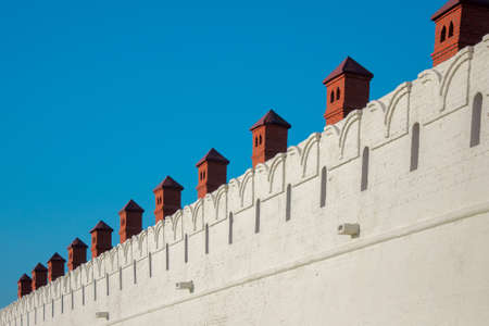 Stone wall of the Kazan Kremlinの写真素材