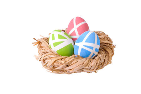 Easter eggs on a white background