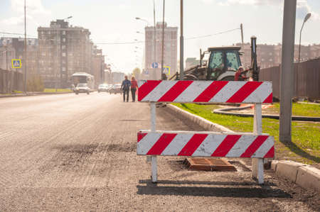 Road worksの写真素材