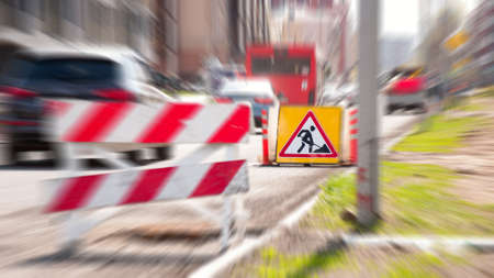 Road worksの写真素材