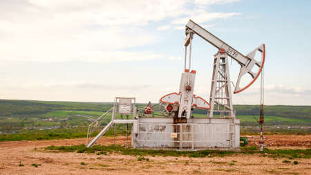 drilling rig produces oilの写真素材