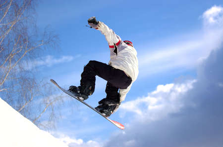 snowboarder jumping